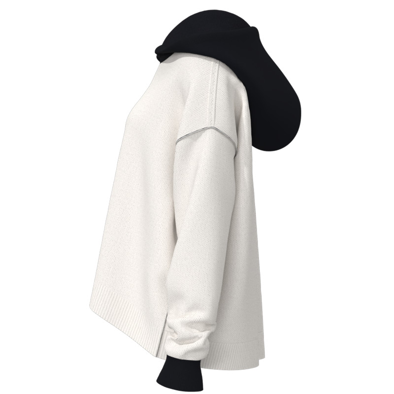 Womens' Wool Hoodie:Machine Washable Eco-Friendly Wool