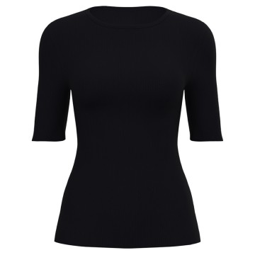 Women's Short-Sleeve Ribbed Shirt